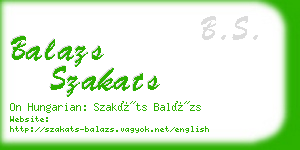 balazs szakats business card